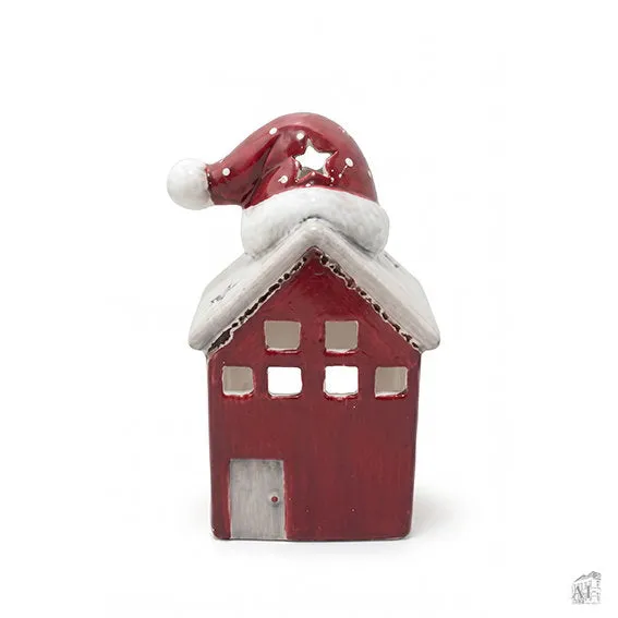 Det Gamle Apotek House keramický domeček 17 cm červený