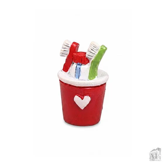 Det Gamle Apotek kelímek pro skřítky červený polyresin 3 cm