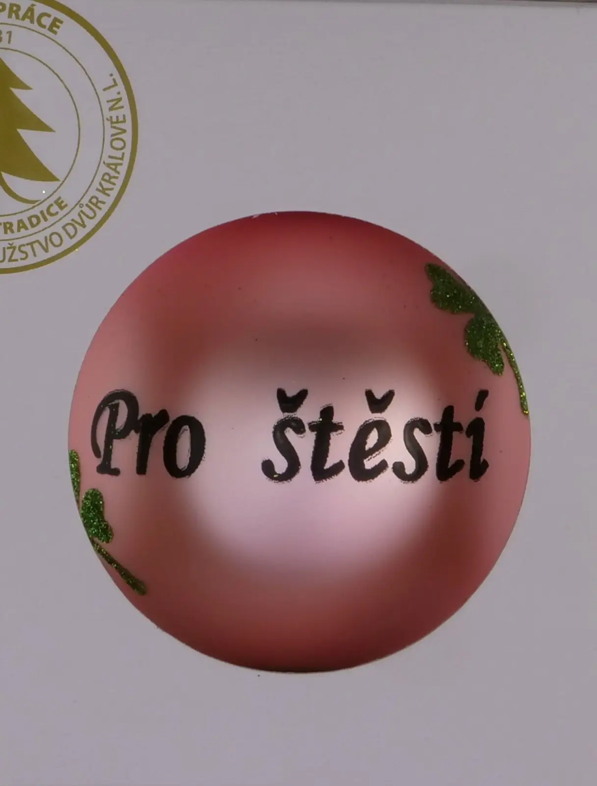 Vánoční ozdoby 11249L66/8 baby růžová matná skleněná koule