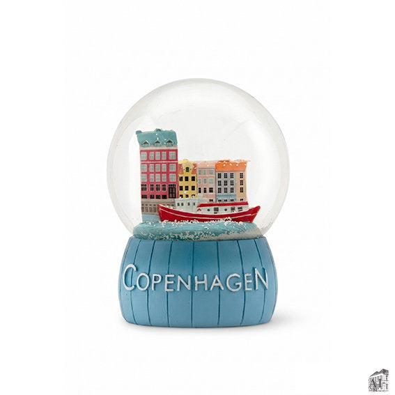 Det Gamle Apotek Snow globe sněžítko 12 cm modré Kodaň