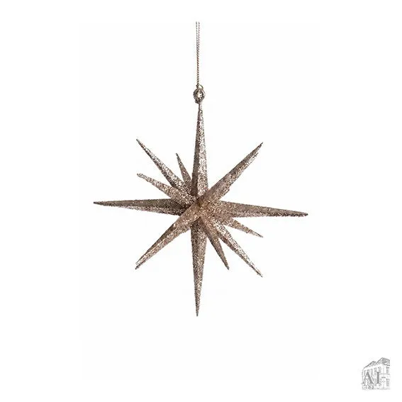 Det Gamle Apotek Champagne star ozdoba hvězda glitter 15 cm