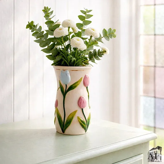 Det Gamle Apotek Vase keramická váza 17 cm růžová