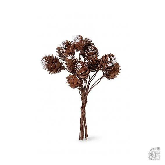 Det Gamle Apotek Pinecones šišky přírodní 12 ks na věnec