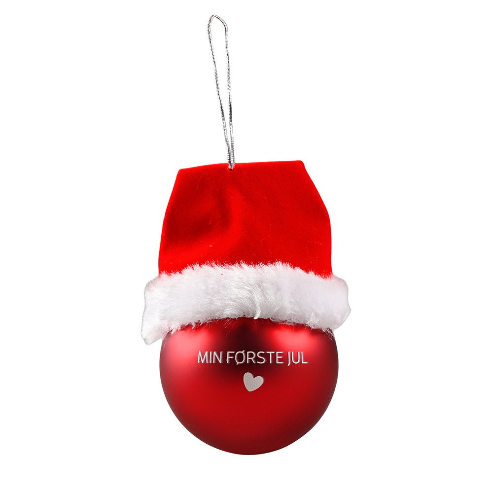 Det Gamle Apotek Ball skleněná baňka 8 cm červená