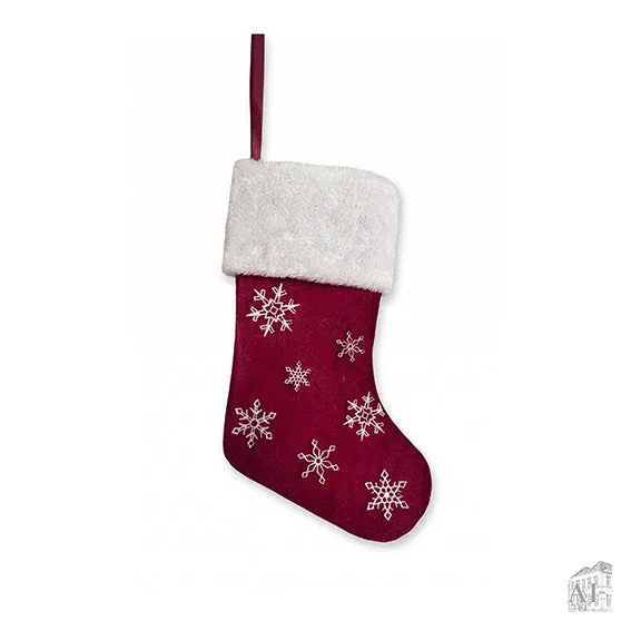 Det Gamle Apotek Christmas stocking punčocha červená 44 cm