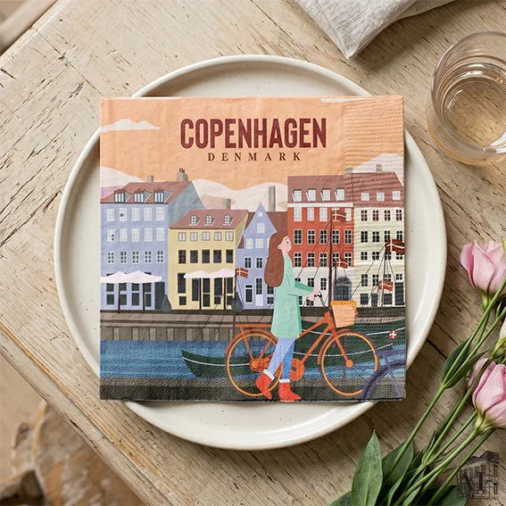 Det Gamle Apotek Napkins papírové ubrousky oranžové 33 cm 20 ks