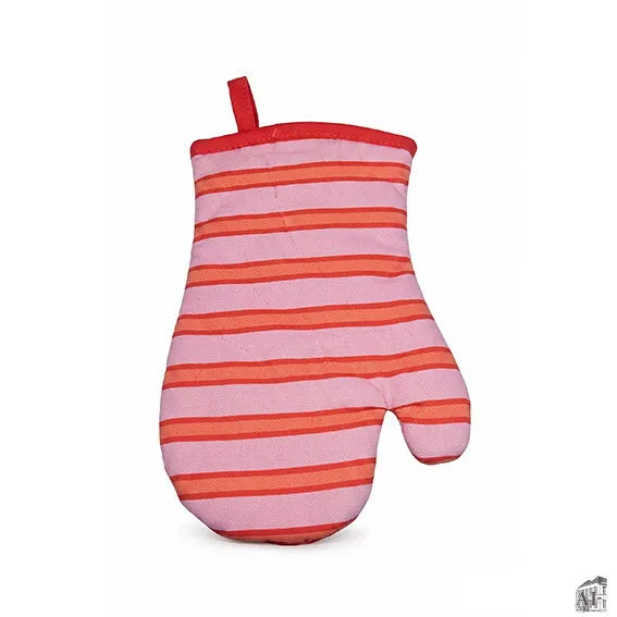 Det Gamle Apotek Oven Mitten chňapka 28 cm růžová bavlna