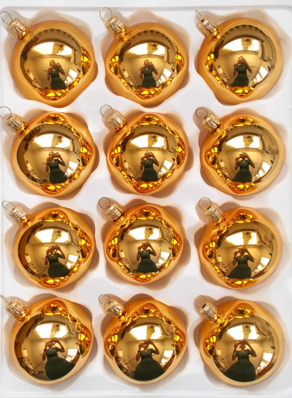 Vánoční ozdoby 11220000/6 velbloud lesk skleněná koule 60 mm