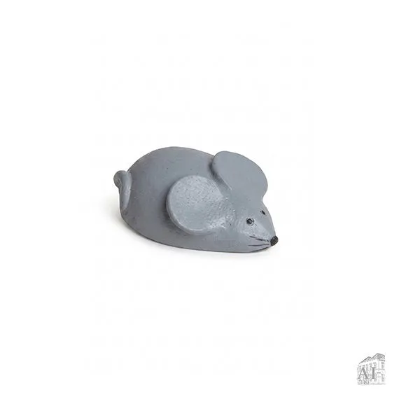 Det Gamle Apotek Gnome Door myška šedá polyresin 4,3 cm