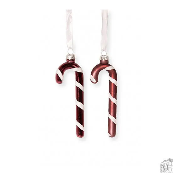 Det Gamle Apotek Candy Cane skleněná ozdoba 13 cm červená