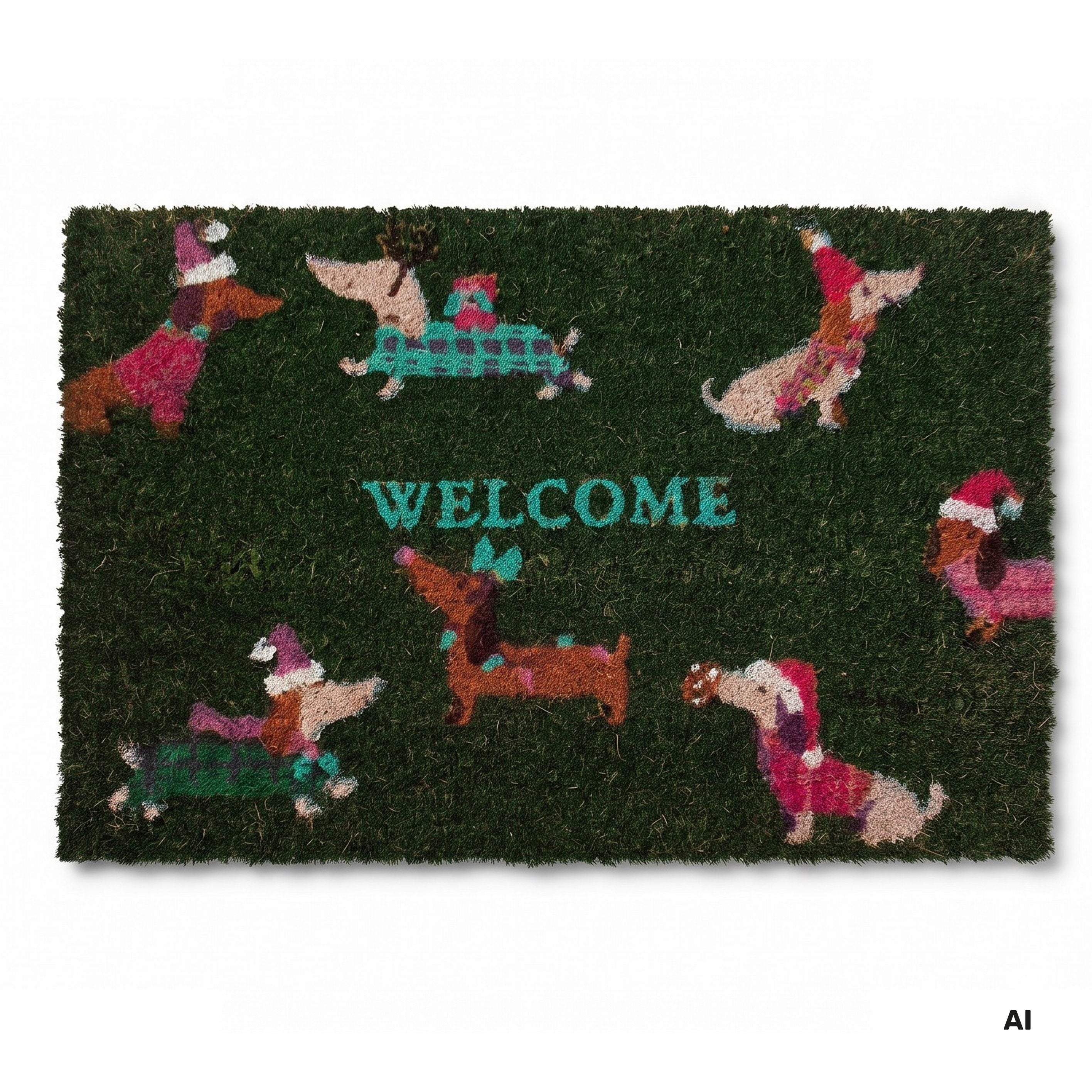 Det Gamle Apotek Doormat kokosová rohožka zelená 60x40 cm