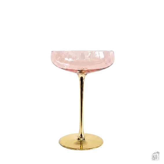 Det Gamle Apotek růžová sklenice na koktejl 270 ml skleněná