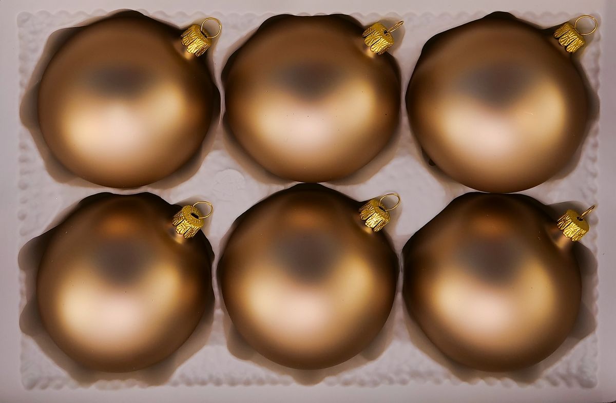 Vánoční ozdoby Latte koule skleněná ozdoba latte nedekorovaná
