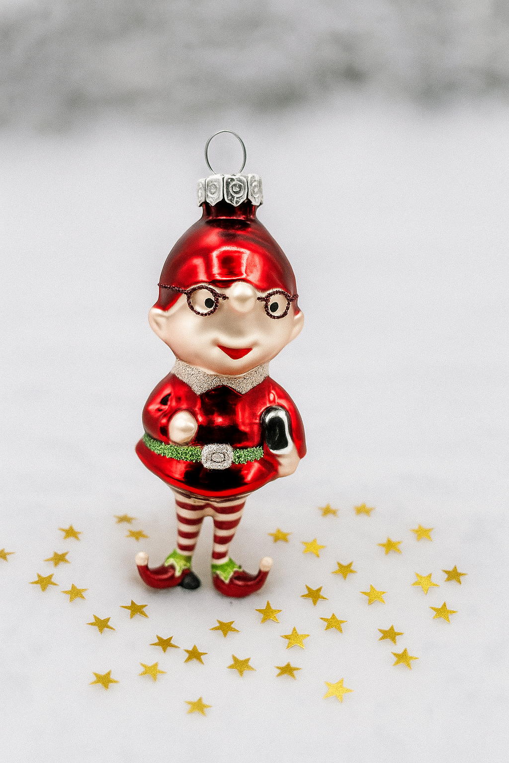 Vitbis Elf barevná skleněná baňka 13 cm