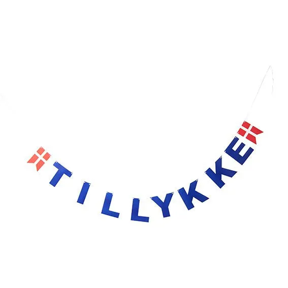 Det Gamle Apotek Garland papírová girlanda modrá 380 cm