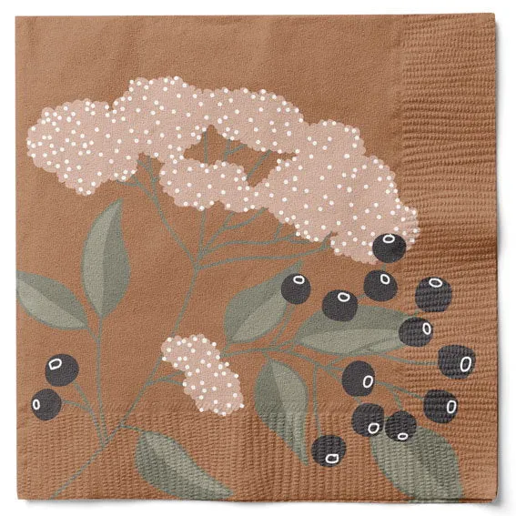 Det Gamle Apotek Napkins ubrousky hnědé 33 cm 20 ks