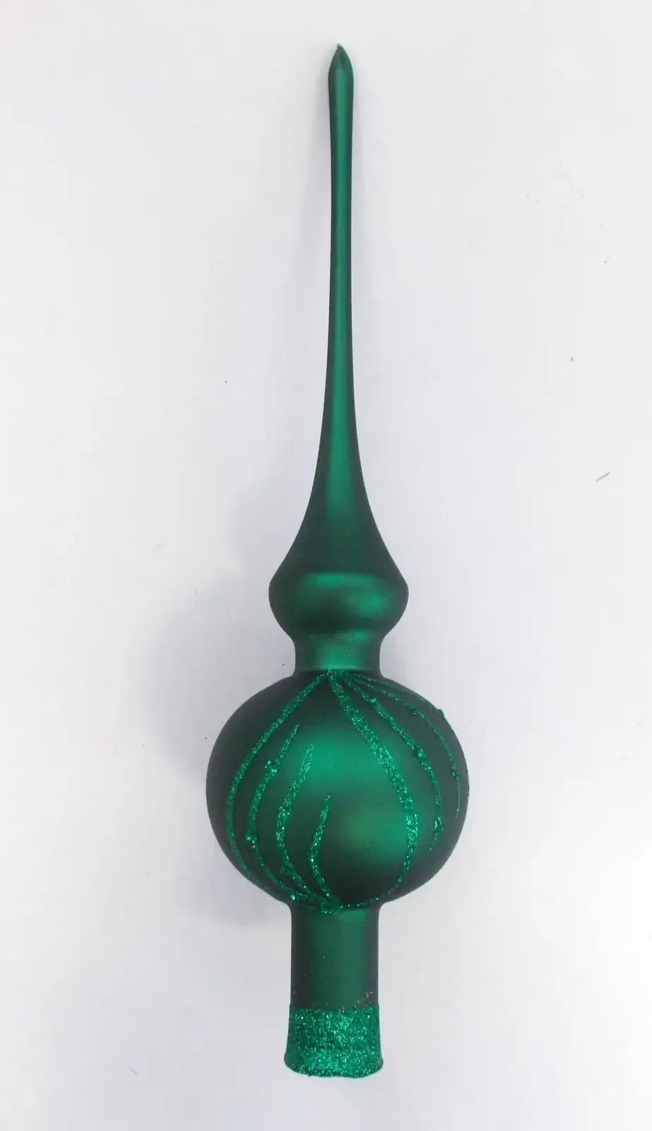 Vánoční ozdoby lesní zelená matná špice jednokulová