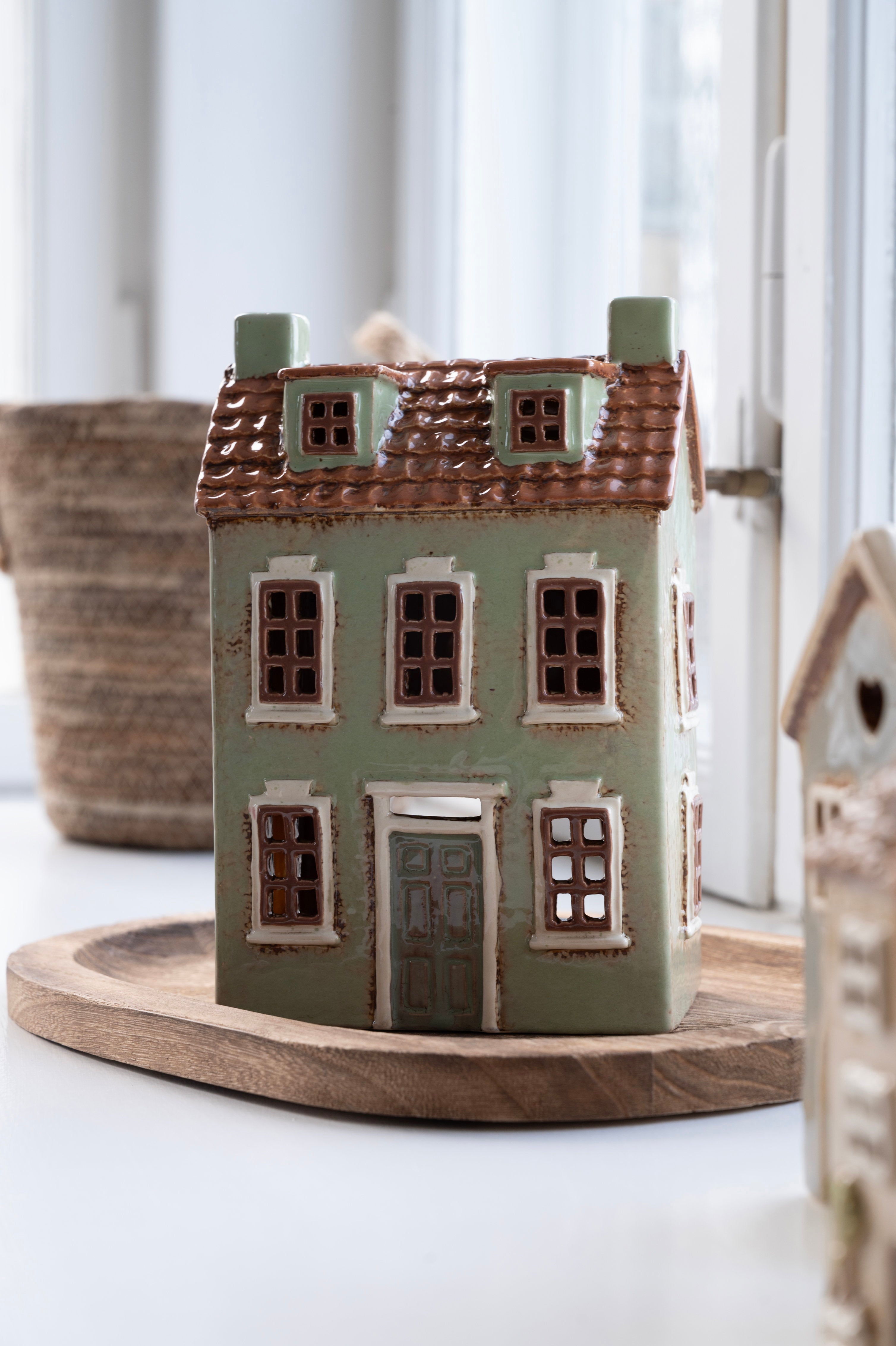 Det Gamle Apotek Grey House svícen 20 cm šedý