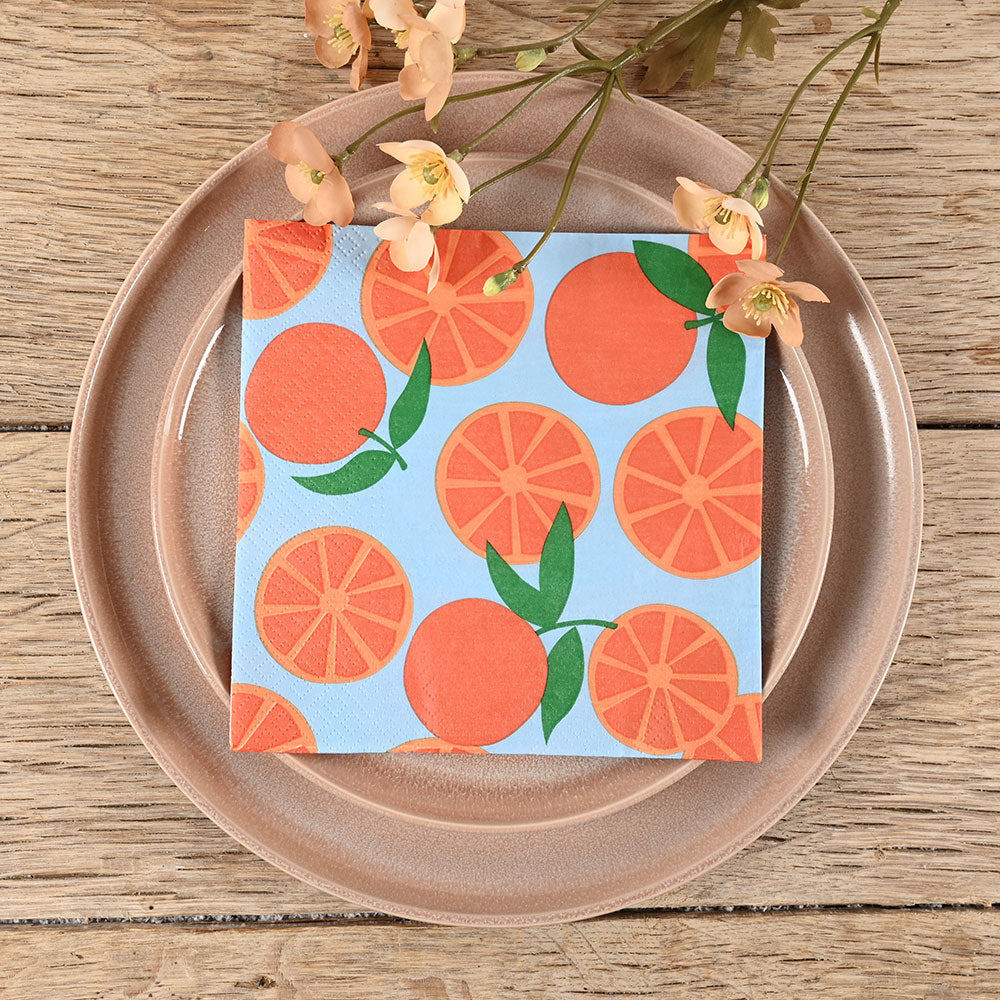 Det Gamle Apotek Napkins papírové ubrousky oranžové 33 cm 20 ks