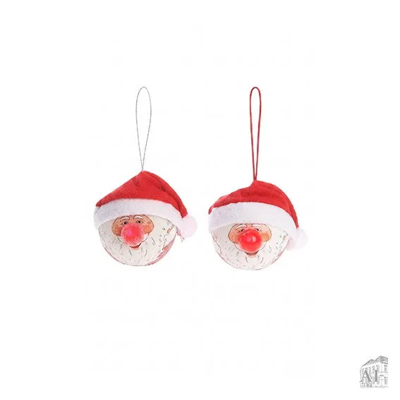 Det Gamle Apotek Santa LED vánoční ozdoba 7 cm červená
