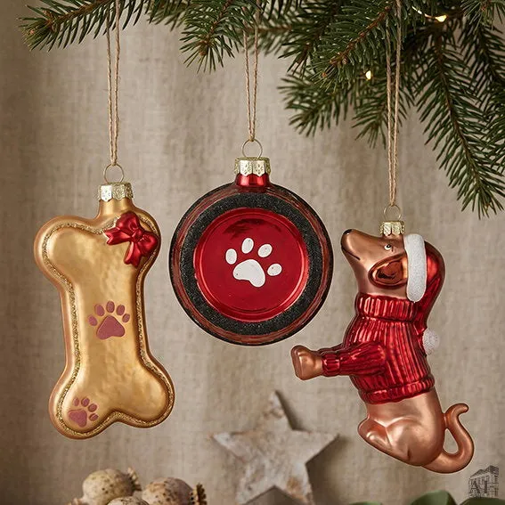 Det Gamle Apotek Christmas ornament skleněná baňka červená 7 cm