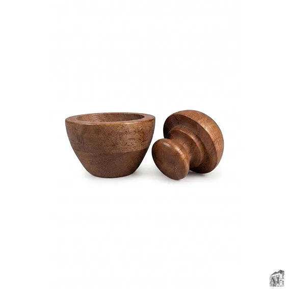 Det Gamle Apotek Mortar dřevěný hmoždíř hnědý 5 cm