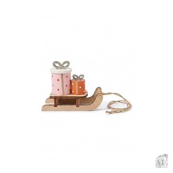 Det Gamle Apotek Ornament for hanging dřevěná ozdoba růžová 8 cm