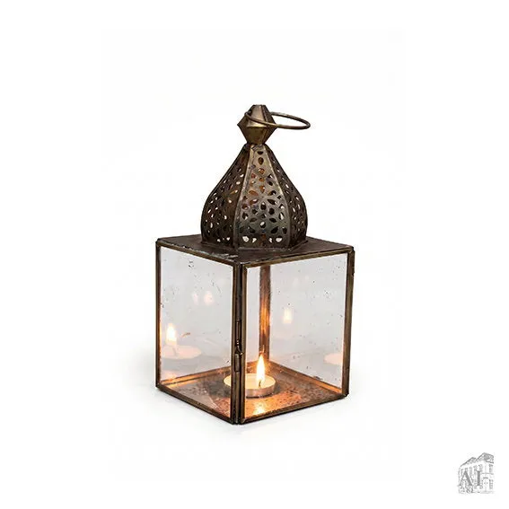 Det Gamle Apotek Lantern lucerna hnědá kov 24 cm