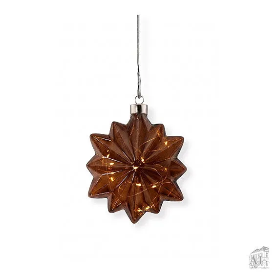 Det Gamle Apotek Star for hanging skleněná hvězda šedá 15 cm