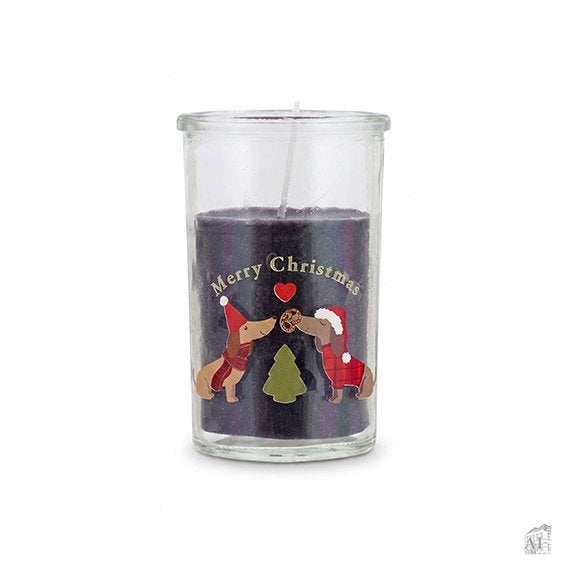 Det Gamle Apotek Candle in glass svíčka ve skle modrá 10 cm