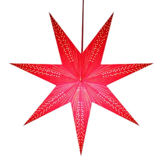Det Gamle Apotek Red papírová hvězda 60 cm červená