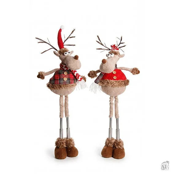 Det Gamle Apotek Reindeer látkový sob hnědý 77 cm