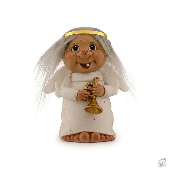 Det Gamle Apotek Trolls figurka bílá polyresin 16 cm
