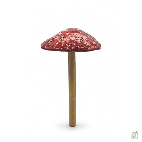 Det Gamle Apotek Mushroom figurka houba červená kamenina
