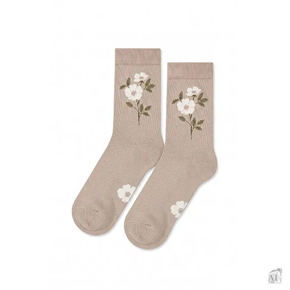 Det Gamle Apotek Socks béžové ponožky bavlna