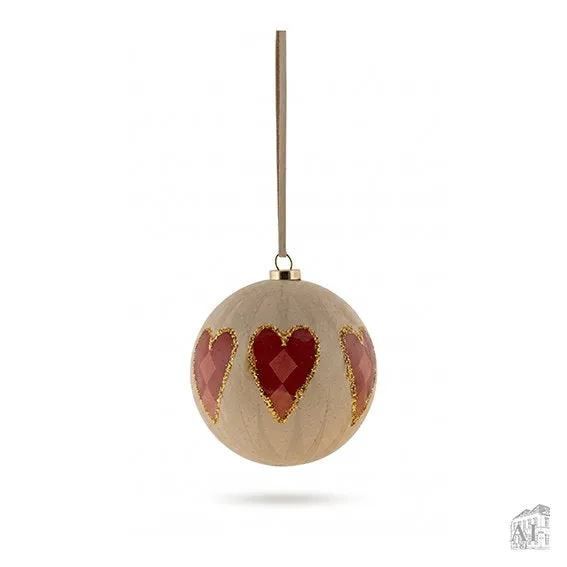 Det Gamle Apotek Christmas bauble vánoční baňka béžová 8 cm