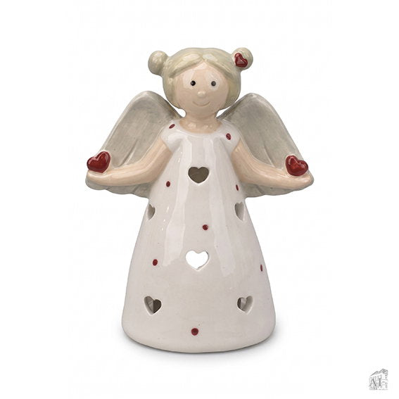 Det Gamle Apotek Angel anděl 12 cm bílý keramika