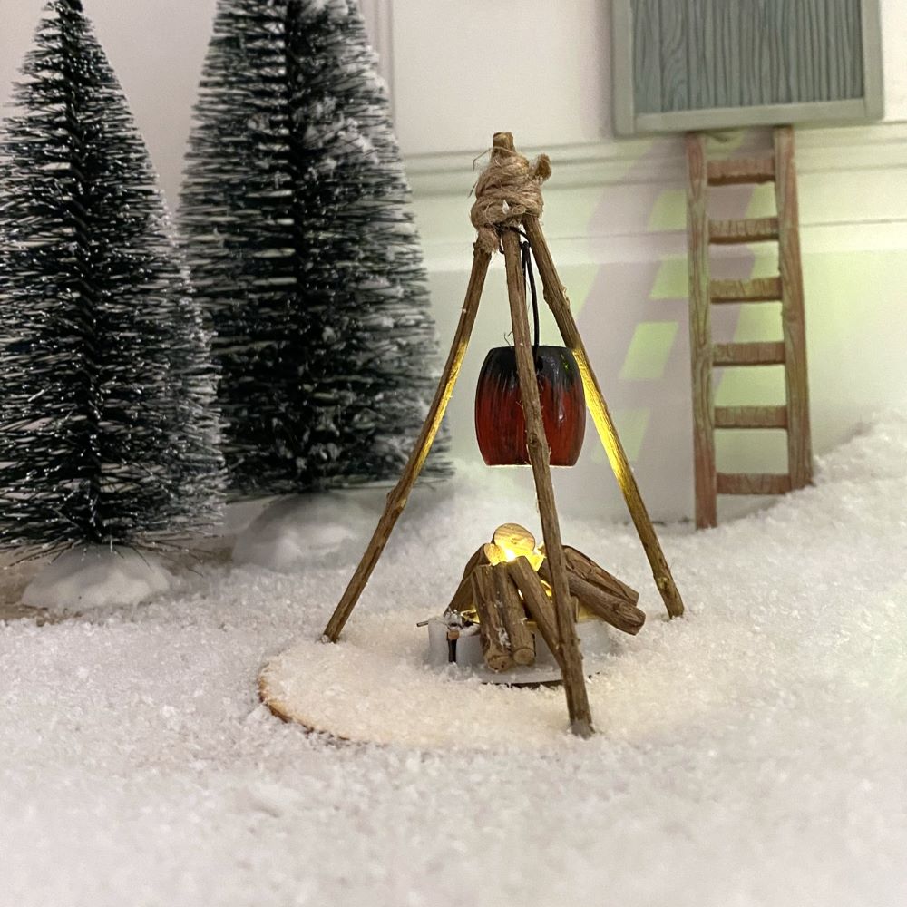 Det Gamle Apotek Camp fire LED ohniště 4 cm dřevo