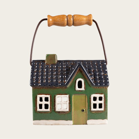 Det Gamle Apotek House for T-light domeček zelený 12 cm