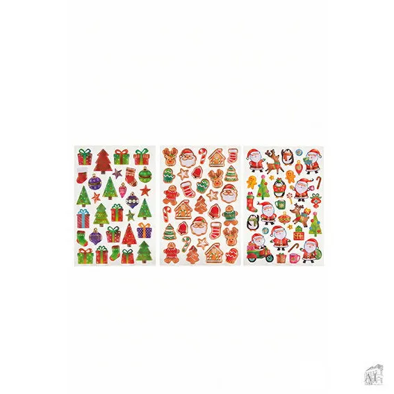 Det Gamle Apotek Stickers vánoční samolepky barevné 1 arch