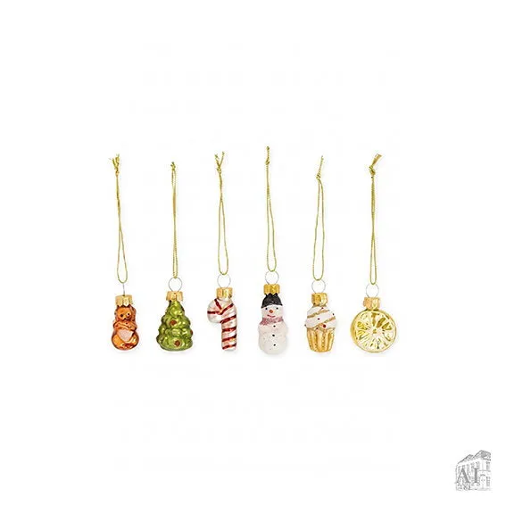 Det Gamle Apotek Christmas ornament skleněná ozdoba 3 cm