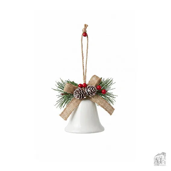 Det Gamle Apotek Ornament kovový závěs 15 cm bílý