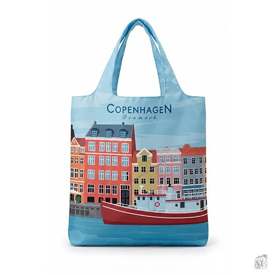 Det Gamle Apotek Shoppingbag nákupní taška København modrá