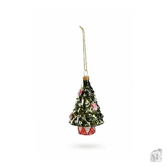 Det Gamle Apotek Tree Ornaments ozdoba zelená 10 cm sklo