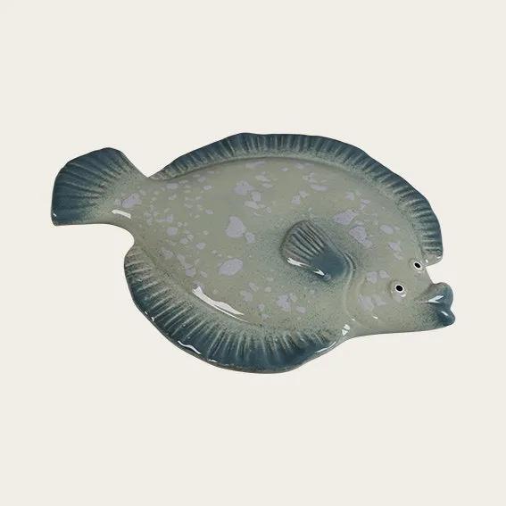 Det Gamle Apotek Flatfish keramická figurka modrá 1,8 cm