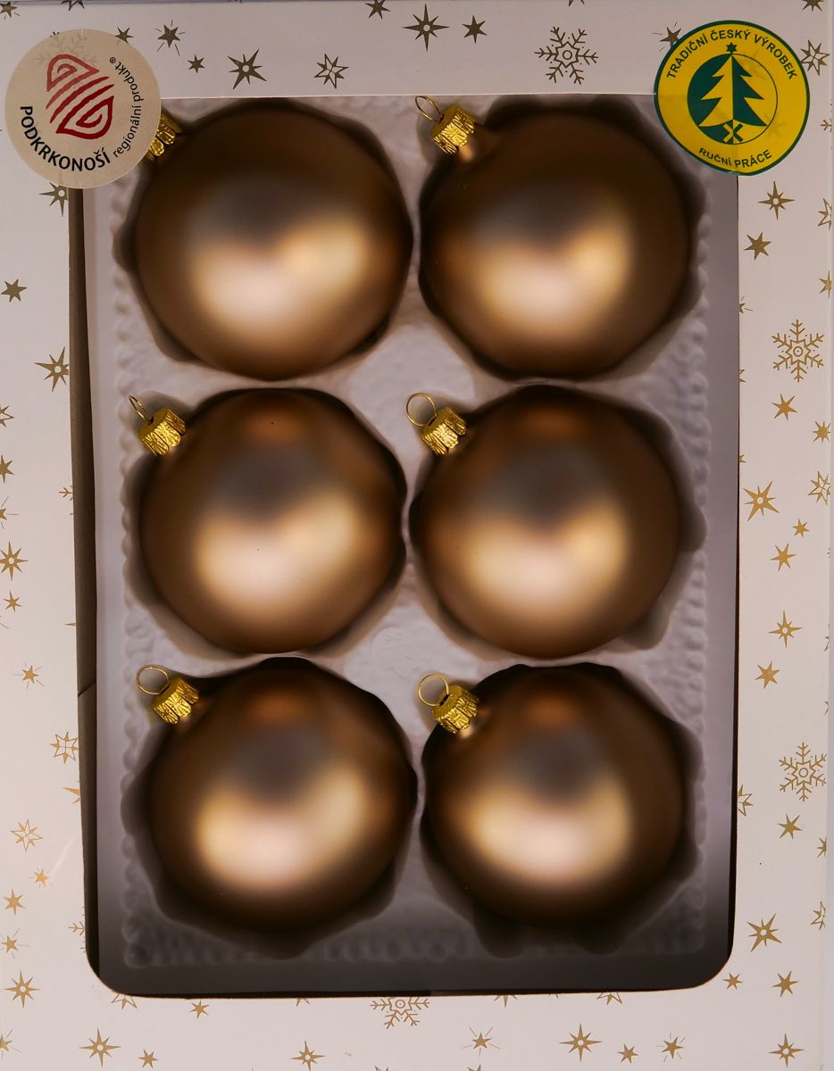 Vánoční ozdoby Latte koule skleněná ozdoba latte nedekorovaná