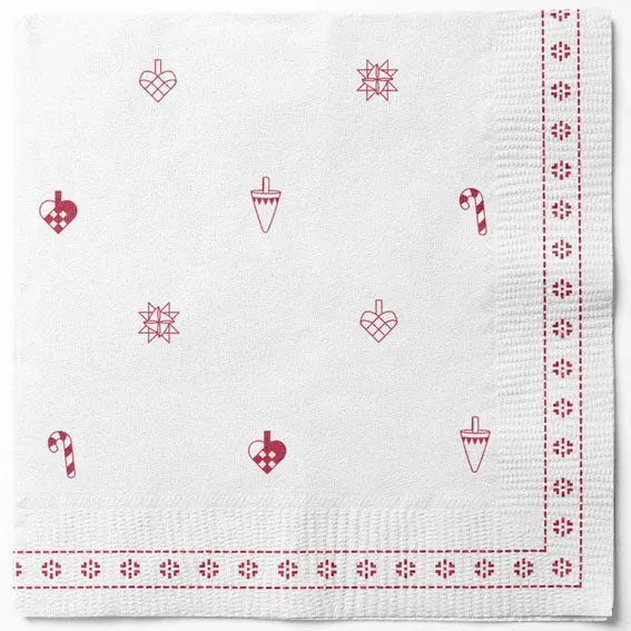 Det Gamle Apotek Napkins ubrousky bílé 20 ks 33 cm