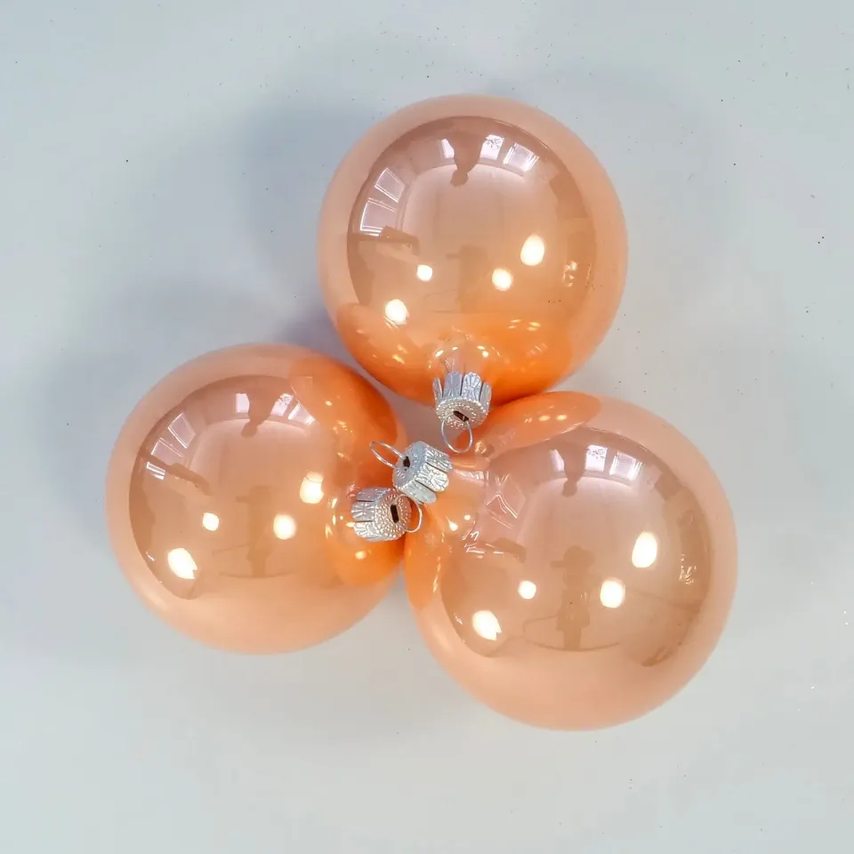 Vánoční ozdoby starorůžová porcelánová koule skleněná ozdoba