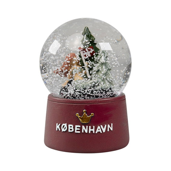 Det Gamle Apotek Snow globe sněžítko 7 cm červené