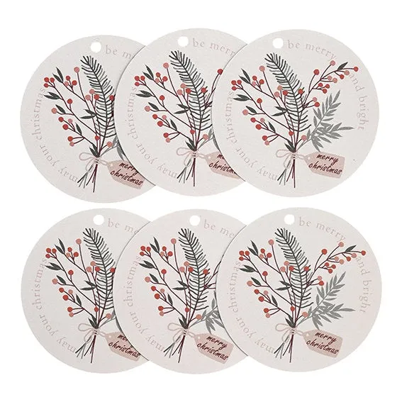 Det Gamle Apotek Gifttags papírové visačky 6 cm krémové